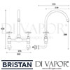 Bristan 1901 Wall Mounted Bridge Sink Mixer Tap Dimensions